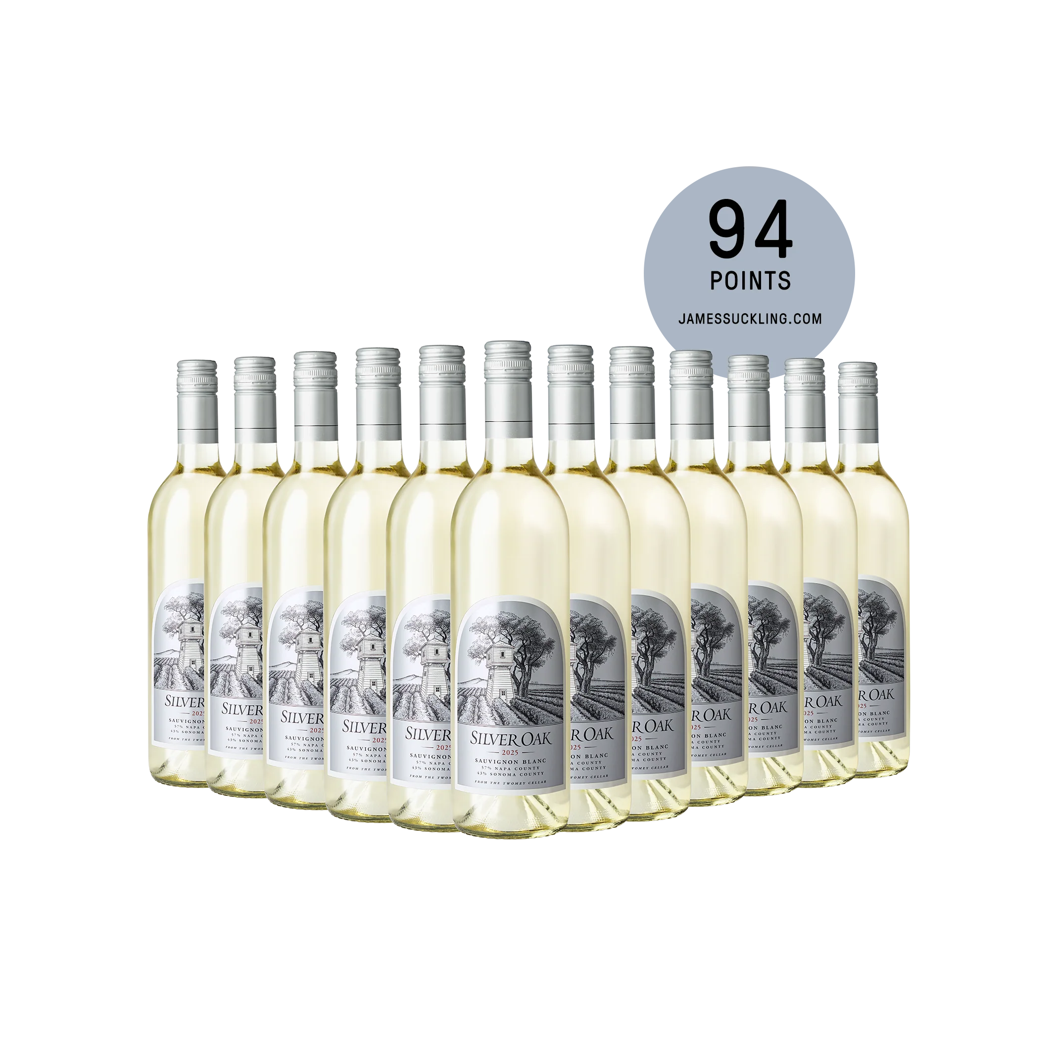 2025 Silver Oak Sauvignon Blanc 12-Bottle Collection