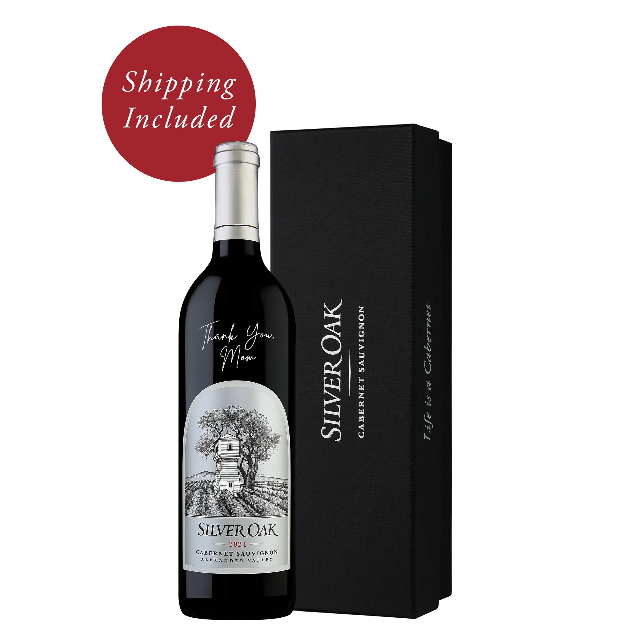 Thank You Mom Etched Alexander Valley Gift